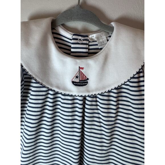KISSY KISSY REGATTA DRESS Stripe Pima Cotton Sz 3-6 Months NEW - Picture 5 of 8